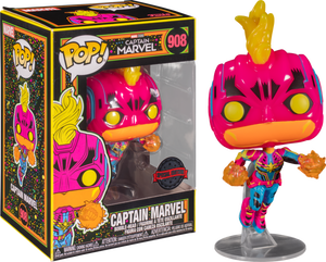 Marvel: Blacklight - Captain Marvel Black Light Exclusive Pop! Vinyl Figure