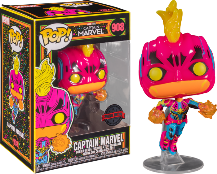 Marvel: Blacklight - Captain Marvel Black Light Exclusive Pop! Vinyl Figure
