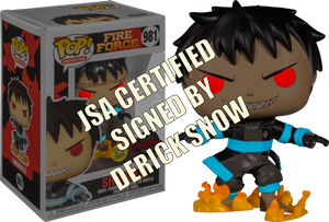 Fire Force - Shinra Fire Glow Exclusive Pop! Vinyl - SIGNED JSA CERTIFIED