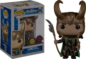 The Avengers - Loki with Sceptor Glow Exclusive Pop! Vinyl Figure