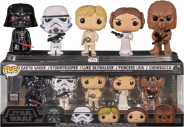 Star Wars - Darth Vader, Stormtrooper, Chewbacca, Princess Leia & Luke Skywalker Pop! Vinyl Figure 5-Pack - 2022 Galactic Convention Exclusive