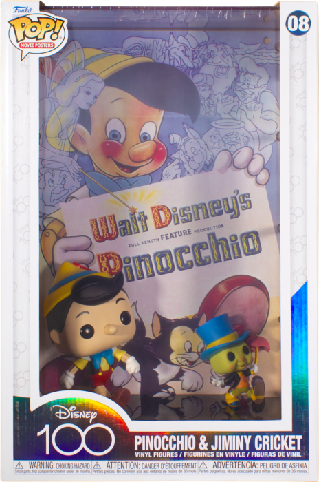 Pinocchio (1940) - Pinocchio & Jiminy Cricket Pop! Movie Poster Vinyl Figure