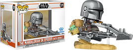 Star Wars: The Mandalorian - The Mandalorian on Speeder (with Grogu) Pop! Rides Vinyl - OFFICIAL FUNKO EXCLUSIVE