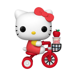 Figurine Pop! en vinyle Hello Kitty x Nissin Hello Kitty sur un vélo de Sanrio - IMPORTÉE