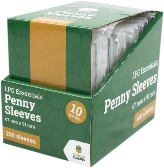 LPG Penny Sleeves Fits Standard English Cards - Display (10)
