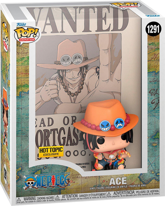 PRE-ORDER - ONE PIECE - Ace Wanted Poster Pop! Poster! - HOT TOPIC EXCLUSIVE
