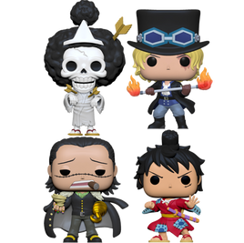 One Piece - Crocodile Sabo Brook Luffy in Kimono Pop! Vinyl - BUNDLE (Set of 4)