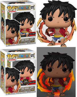ONE PIECE - Luffy Red Hawk Pop! Vinyl - AAA EXCLUSIVE CHASE BUNDLE
