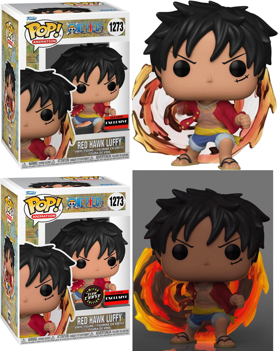 ONE PIECE - Luffy Red Hawk Pop! Vinyl - AAA EXCLUSIVE CHASE BUNDLE