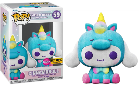SANRIO - Cinnamoroll Flocked Pop! Vinyl Figure - HOT TOPIC EXCLUSIVE