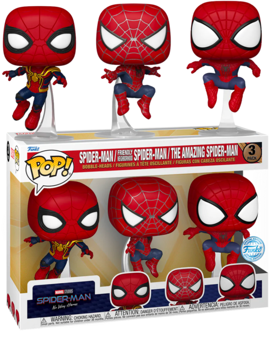 Spider-Man No Way Home - Spider-Man Leaping Exclusive Pop! Vinyl (3-Pack)