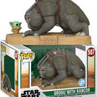 Star Wars: The Book of Boba Fett - Grogu with Rancor Jumbo 10” Pop! Vinyl Figure