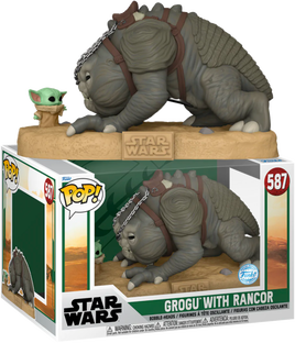 Star Wars: The Book of Boba Fett - Grogu with Rancor Jumbo 10” Pop! Vinyl Figure