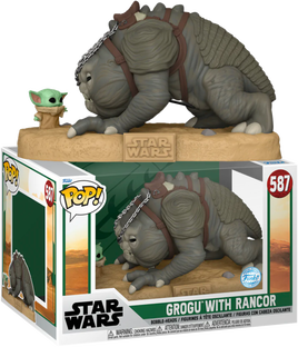 Star Wars: The Book of Boba Fett - Grogu with Rancor Jumbo 10” Pop! Vinyl Figure