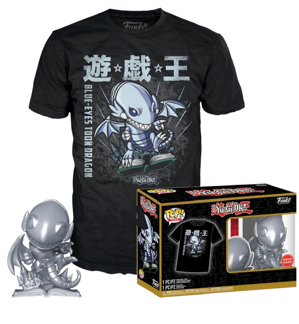 YU-GI-OH! Blue Eyes Toon Pop! Vinyl Figure & Tee GameStop Exclusive